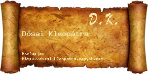 Dósai Kleopátra névjegykártya